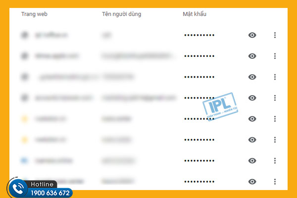 Quản lý mật khẩu trên Chrome